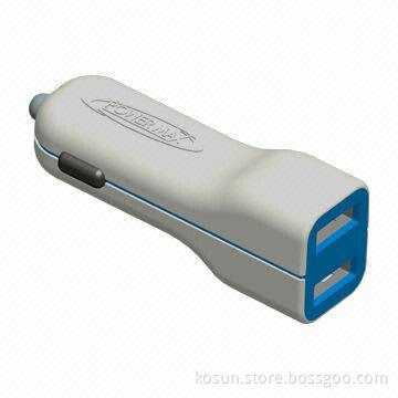 Car Charger, 12 to 24V DC Input Voltage, Measuring 68.9 x 20 x 25mm